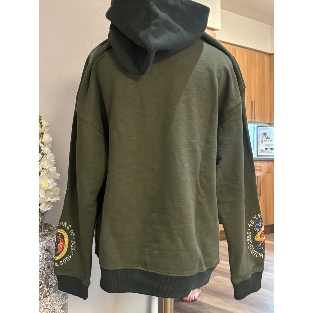 Scotch & Soda Mens Spirit of Amsterdam Embroidered Hoodie Green 182373 SP24 M - Picture 9 of 9